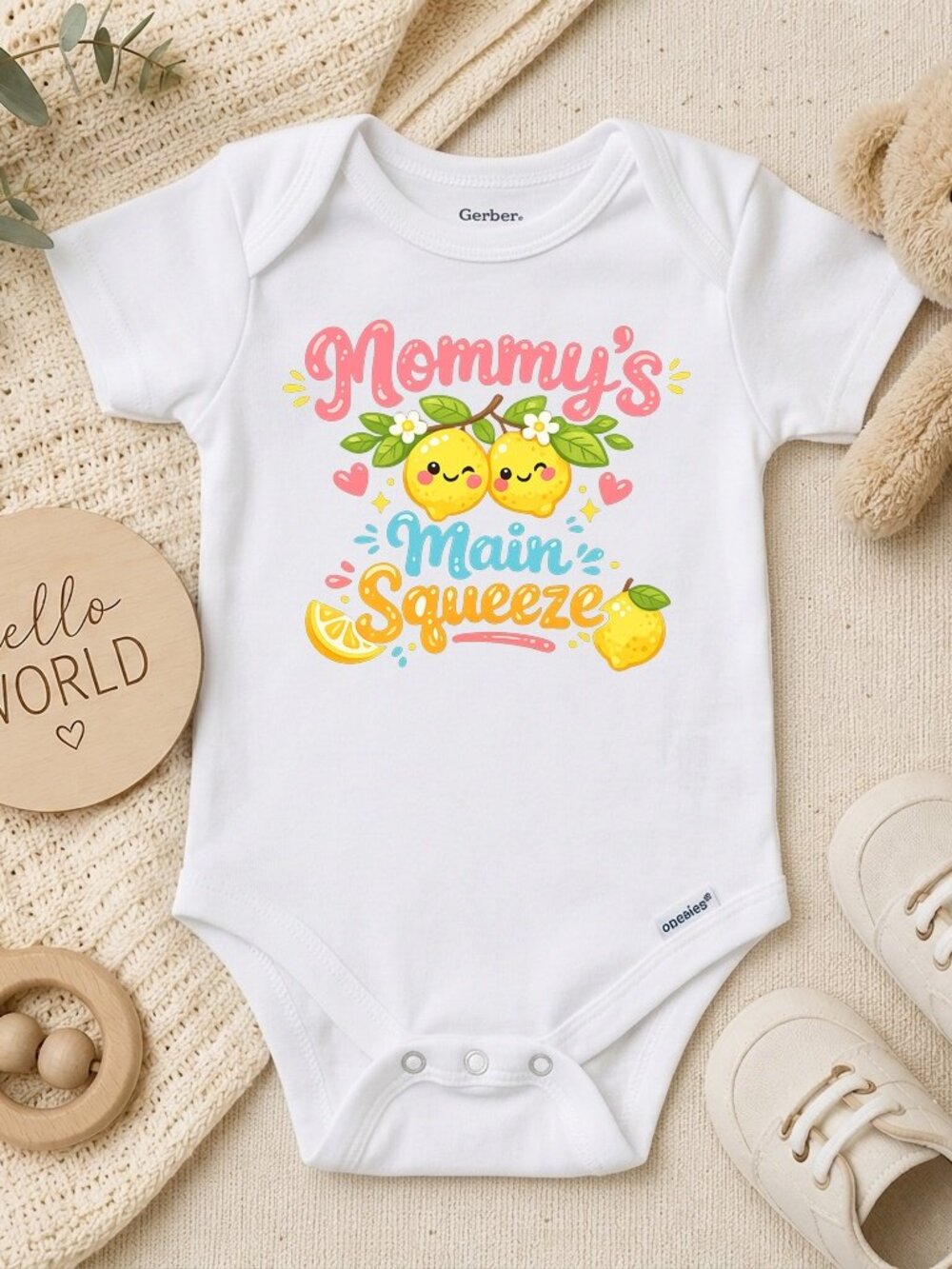 Mommy's Main Squeeze Summer Lemon Baby Gift ONESIE®